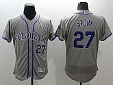 Colorado Rockies #27 Trevor Story Gray 2016 Flexbase Collection Stitched Baseball Jersey,baseball caps,new era cap wholesale,wholesale hats
